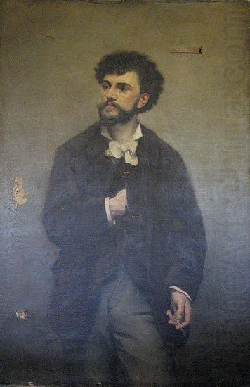 Portrait of the painter Adrien Lavieille, her husband, made in 1879 by Marie Adrien Lavieille, Adrien Lavieille